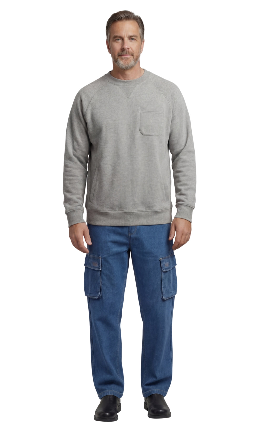 3-Pocket Raglan Fleece Sweatshirt
