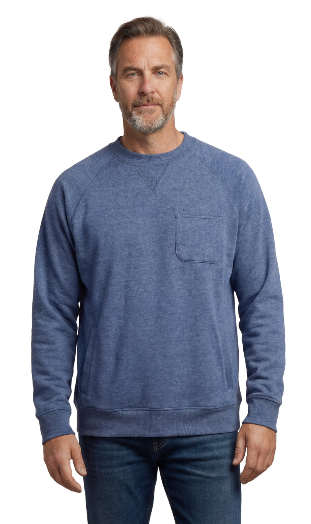3-Pocket Raglan Fleece Sweatshirt