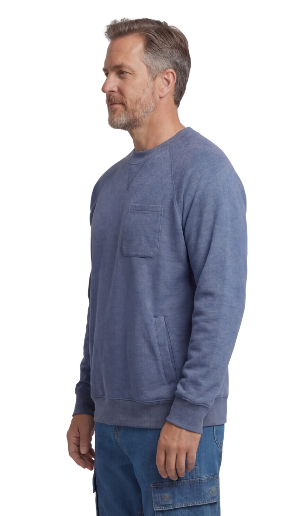 3-Pocket Raglan Fleece Sweatshirt