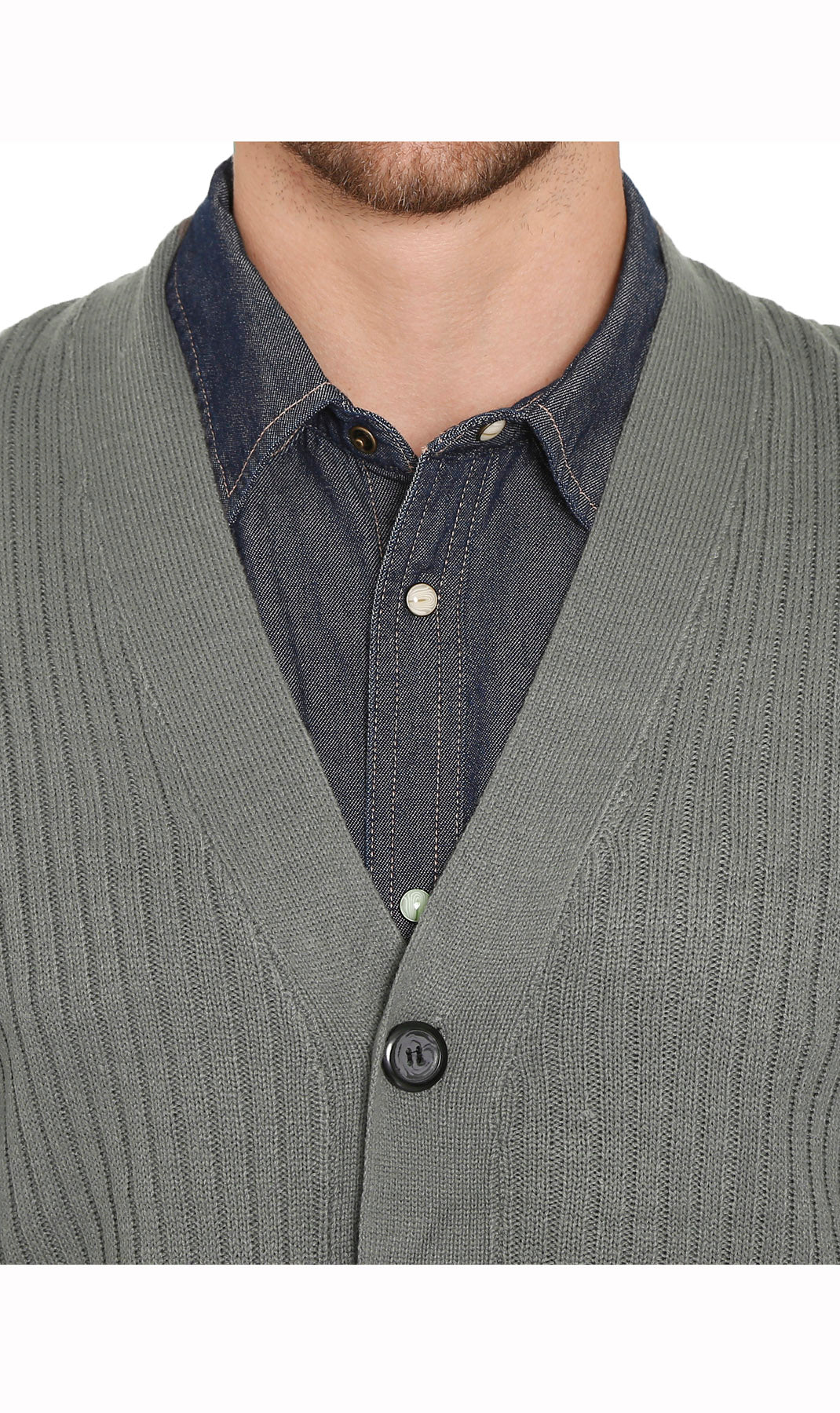 Rib Knit Button Front Sweater Vest