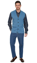 Rib Knit Button Front Sweater Vest