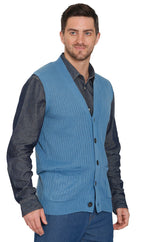 Rib Knit Button Front Sweater Vest