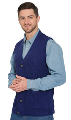 Rib Knit Button Front Sweater Vest