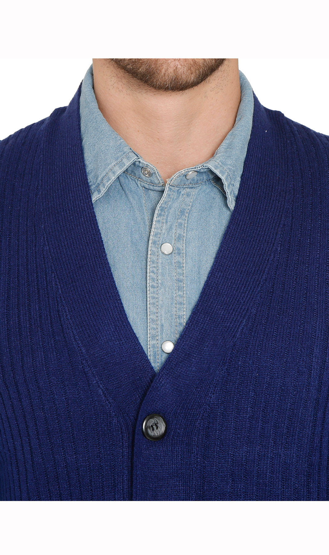 Rib Knit Button Front Sweater Vest