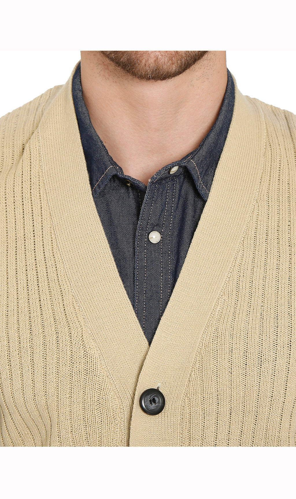Rib Knit Button Front Sweater Vest