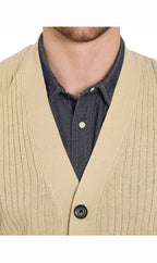 Rib Knit Button Front Sweater Vest