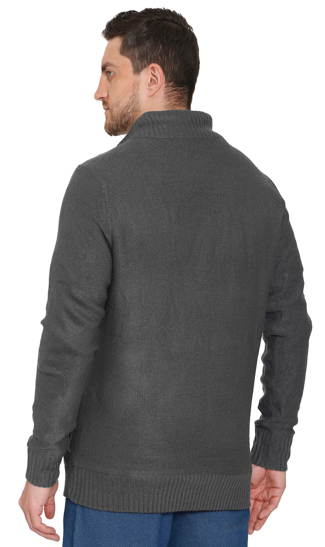 Sherpa Lined Fleece Sweater Jacket