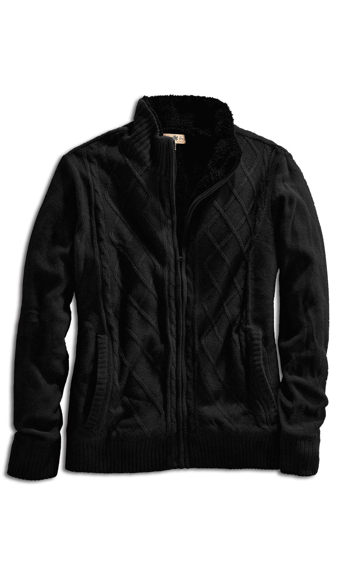 Sherpa Lined Fleece Sweater Jacket