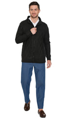 Sherpa Lined Fleece Sweater Jacket
