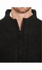 Sherpa Lined Fleece Sweater Jacket
