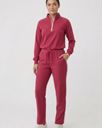 The Long Sleeve Essential Pullover - Berry