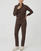 The Long Sleeve Essential Pullover - Espresso