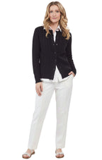 Cable Knit Button Front Cardigan