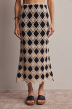Crochet Diamond Midi Skirt