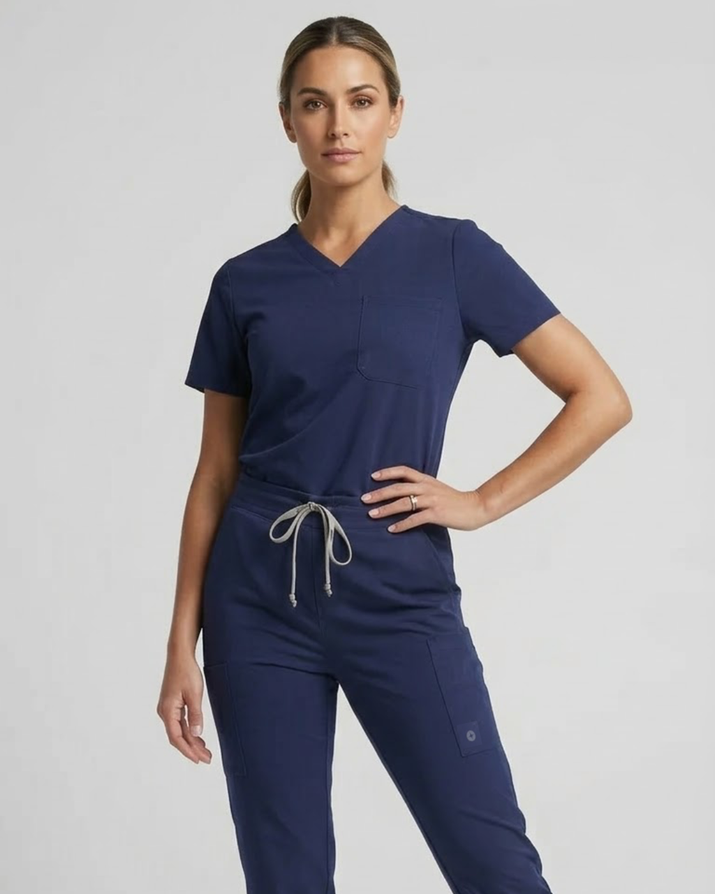 "Boyfriend Fit" Scrub Joggers - Navy