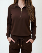 The Long Sleeve Essential Pullover - Espresso