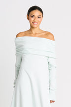 French Terry Curtain Dress - Mint