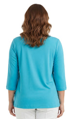 3/4 Sleeve Henley Top - Pendo Store