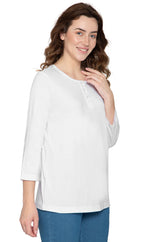 3/4 Sleeve Henley Top - Pendo Store