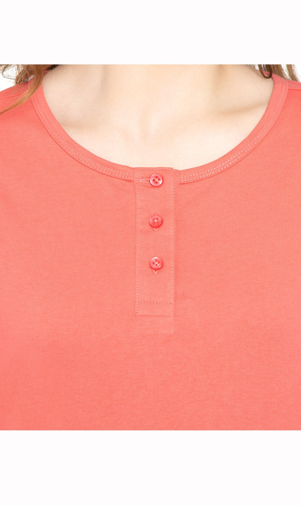 3/4 Sleeve Henley Top - Pendo Store