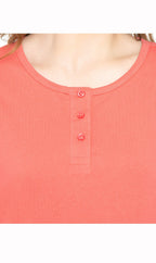 3/4 Sleeve Henley Top - Pendo Store
