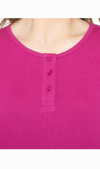 3/4 Sleeve Henley Top - Pendo Store