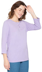 3/4 Sleeve Henley Top - Pendo Store
