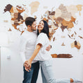 3D Wooden World Map Multicolor - Pendo Store