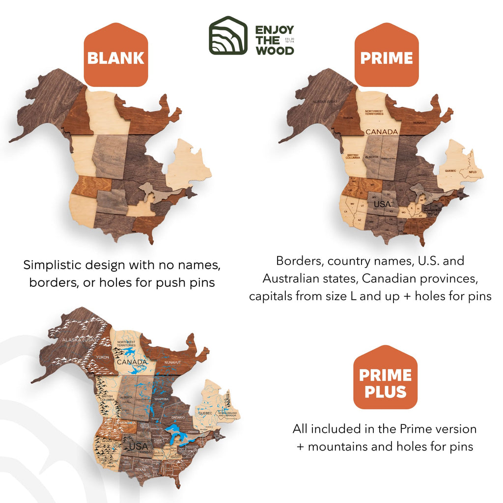 3D Wooden World Map Multicolor - Pendo Store