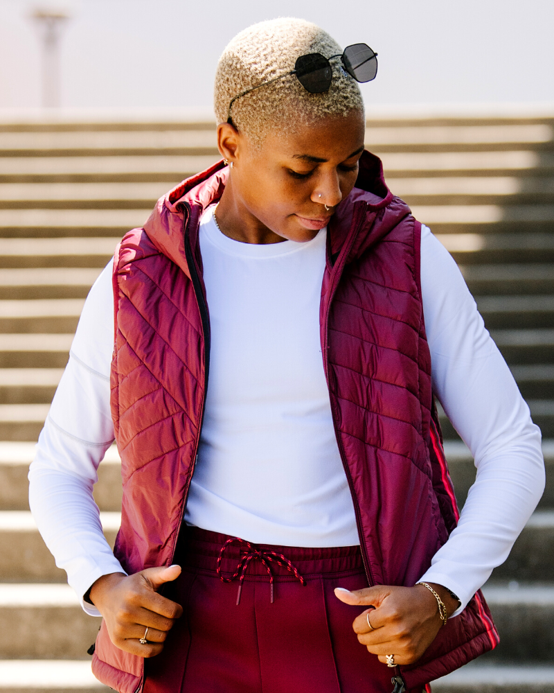 Eco-Friendly Down Hooded Vest