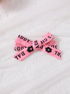 Children's Headband Letter Ruffle Sleeve Top and Shorts 3-Piece Set