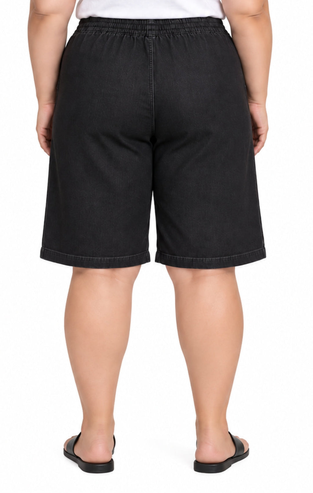 Women's Easy Pull-On Bermuda Shorts in Denim and Twill