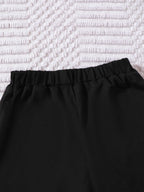 Children's Color Block Short Sleeve Top and Shorts Set
