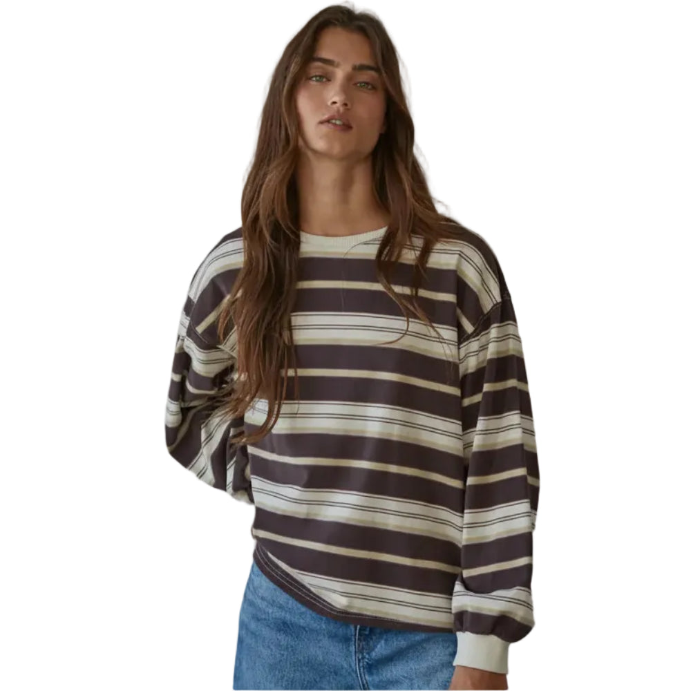 Knit Cotton Multi Stripe Top