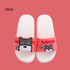 Kids Summer Dog Slippers Slide Beach Flip Flops Comfortable Thick Sole Girls Flat Shoes Quick-Dry Flip Flop Slides Water Resistant All-Day Comfort Fit Wet Grip Soles