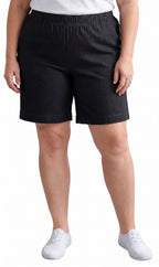 Women's Pull-On Denim and Twill Shorts — Stretch Waist No Zipper