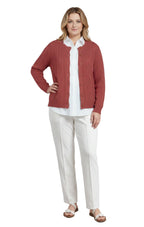 Cable Knit Button Front Cardigan