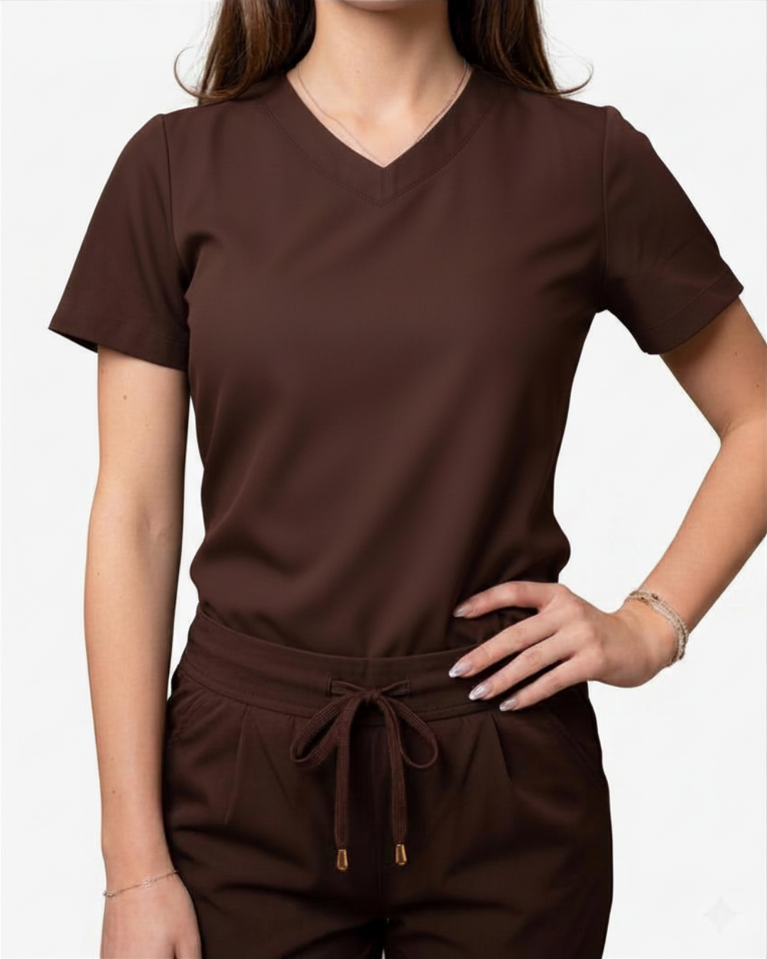 Fitted V-Neck Scrub Top