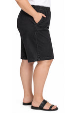Women's Easy Pull-On Bermuda Shorts in Denim and Twill