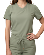 Fitted V-Neck Scrub Top