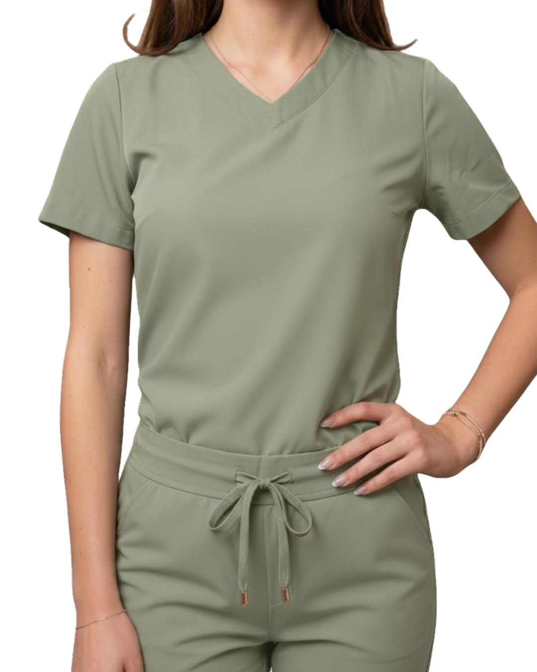 Fitted V-Neck Scrub Top