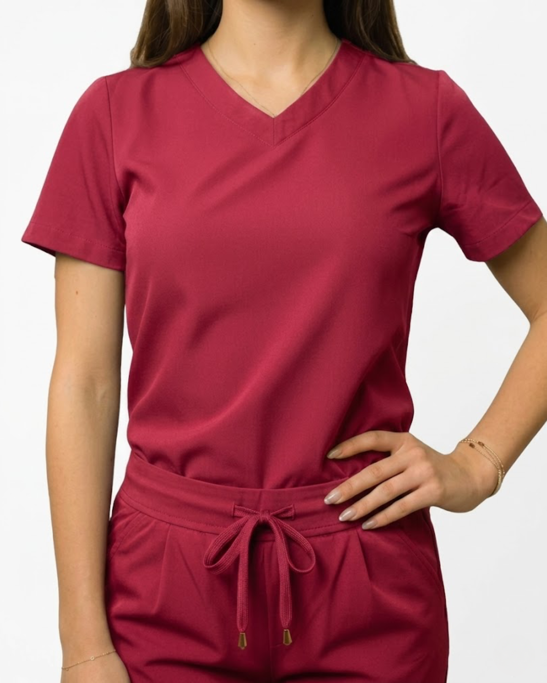 Fitted V-Neck Scrub Top