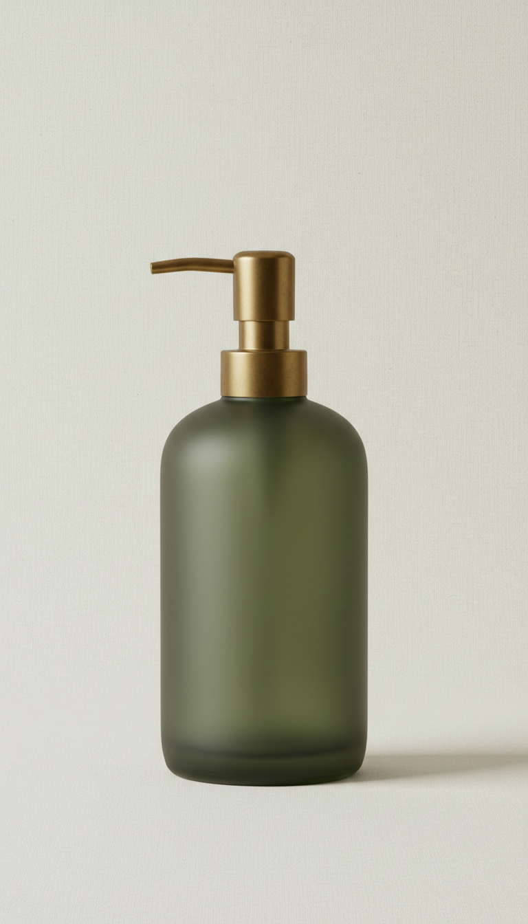 Olive Slate Glass Soap Dispenser