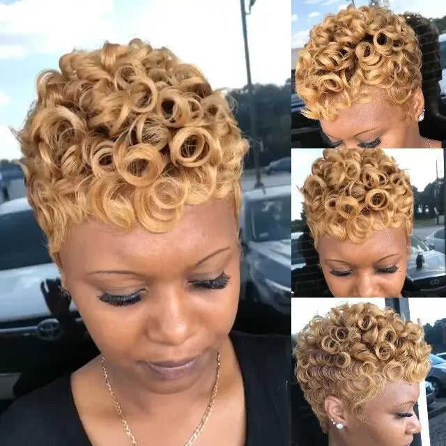 Short Curly Pixie Wig