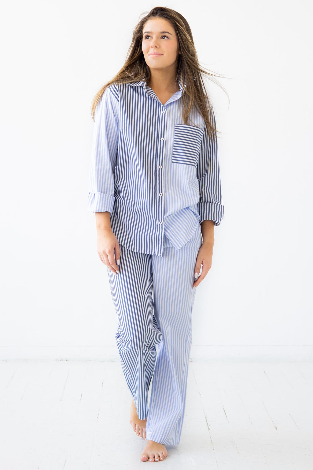 Amalfi Striped Full Length Pajama Set