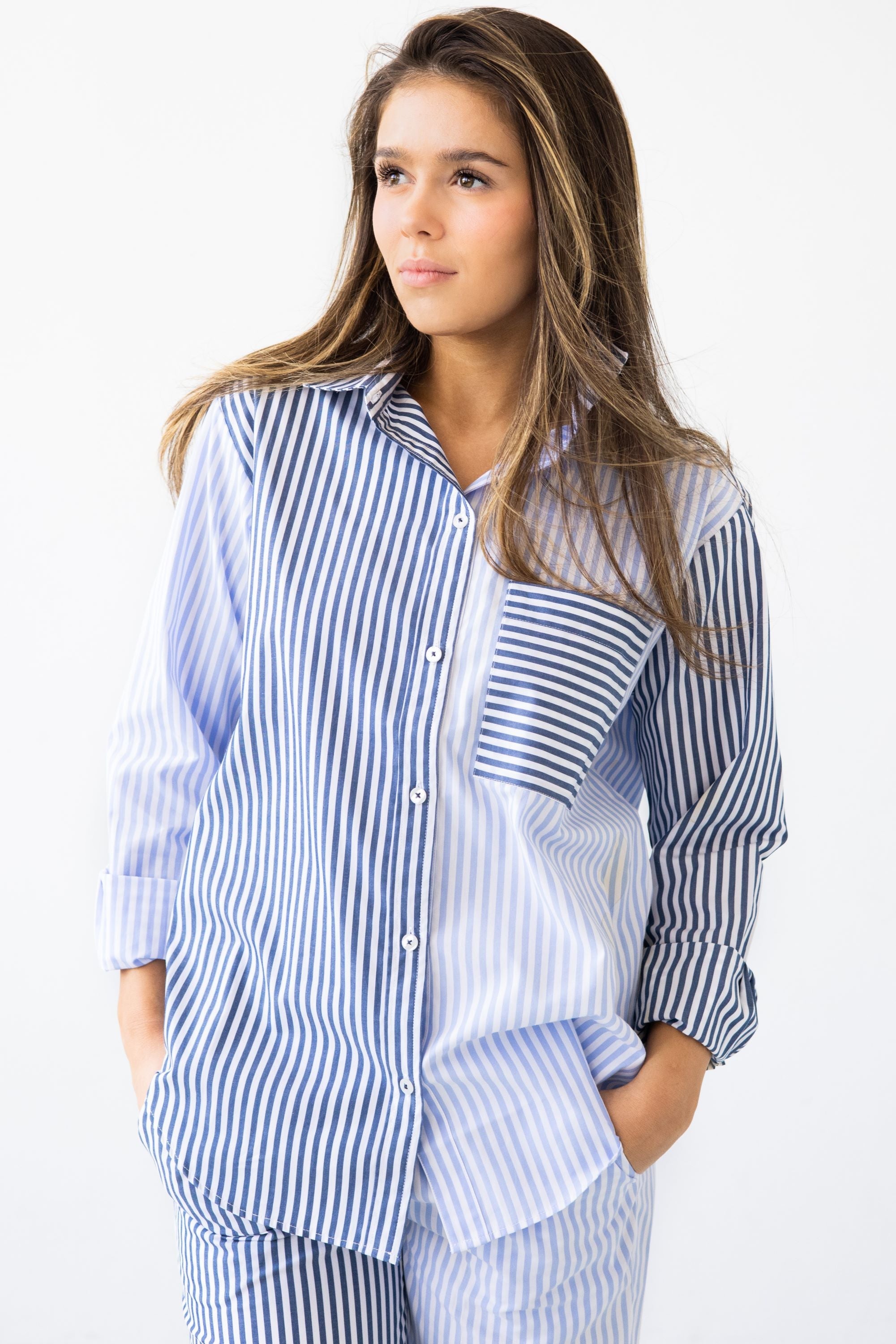 Amalfi Striped Full Length Pajama Set