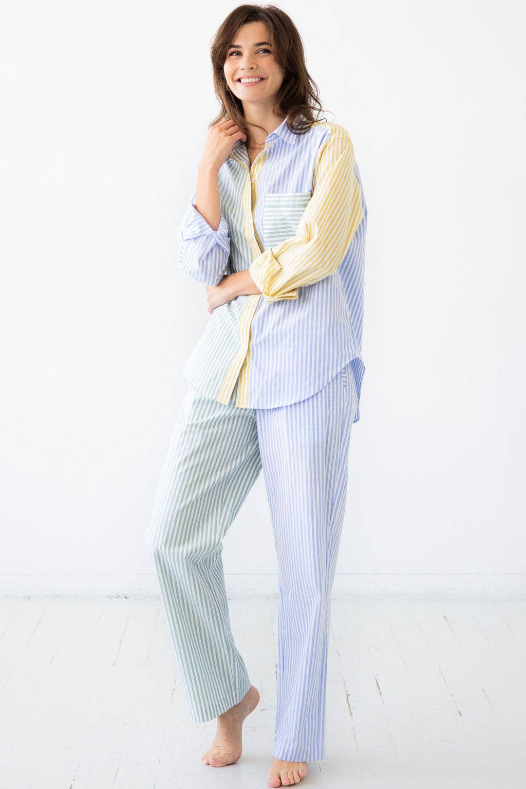 Amalfi Striped Full Length Pajama Set