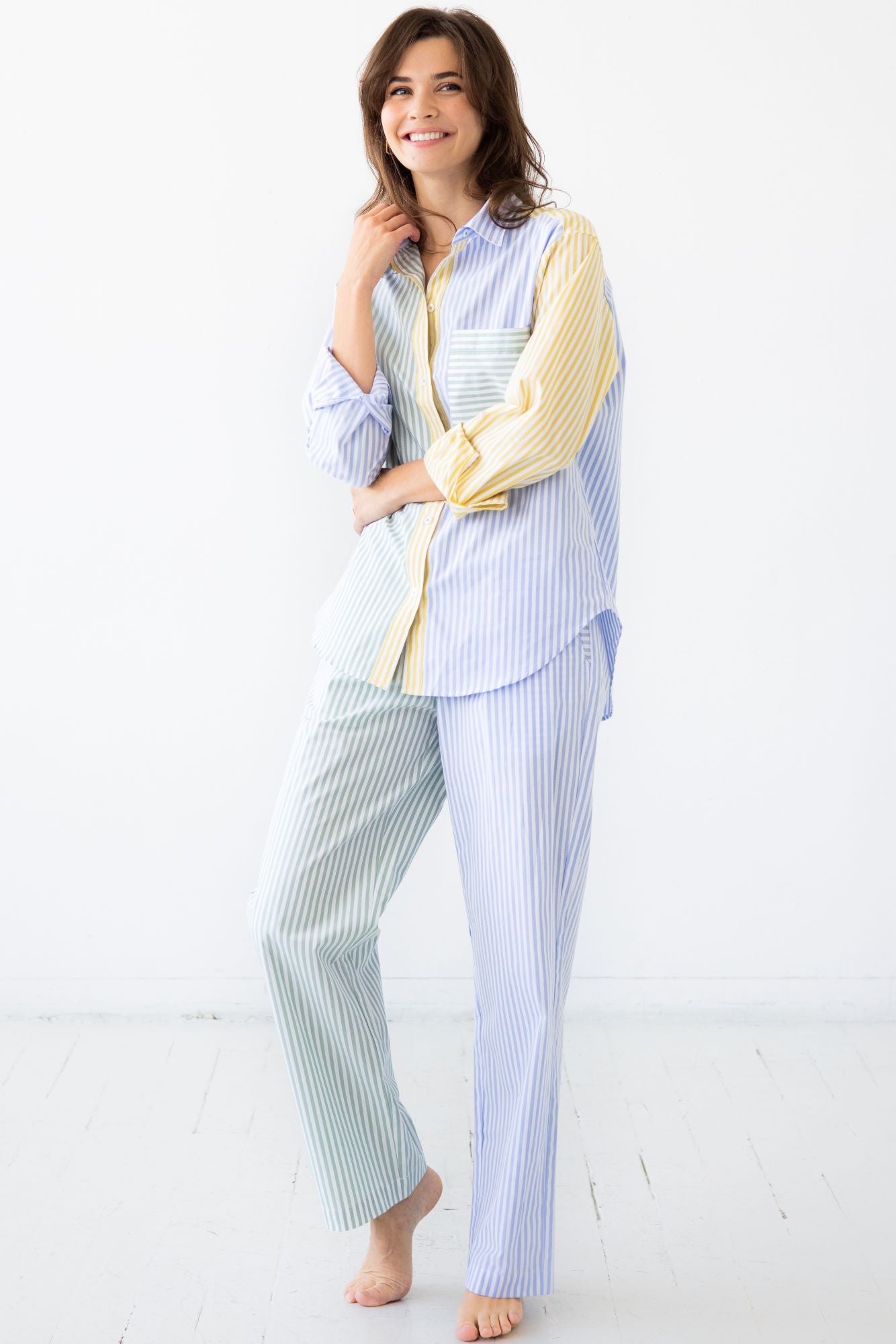 Amalfi Striped Full Length Pajama Set
