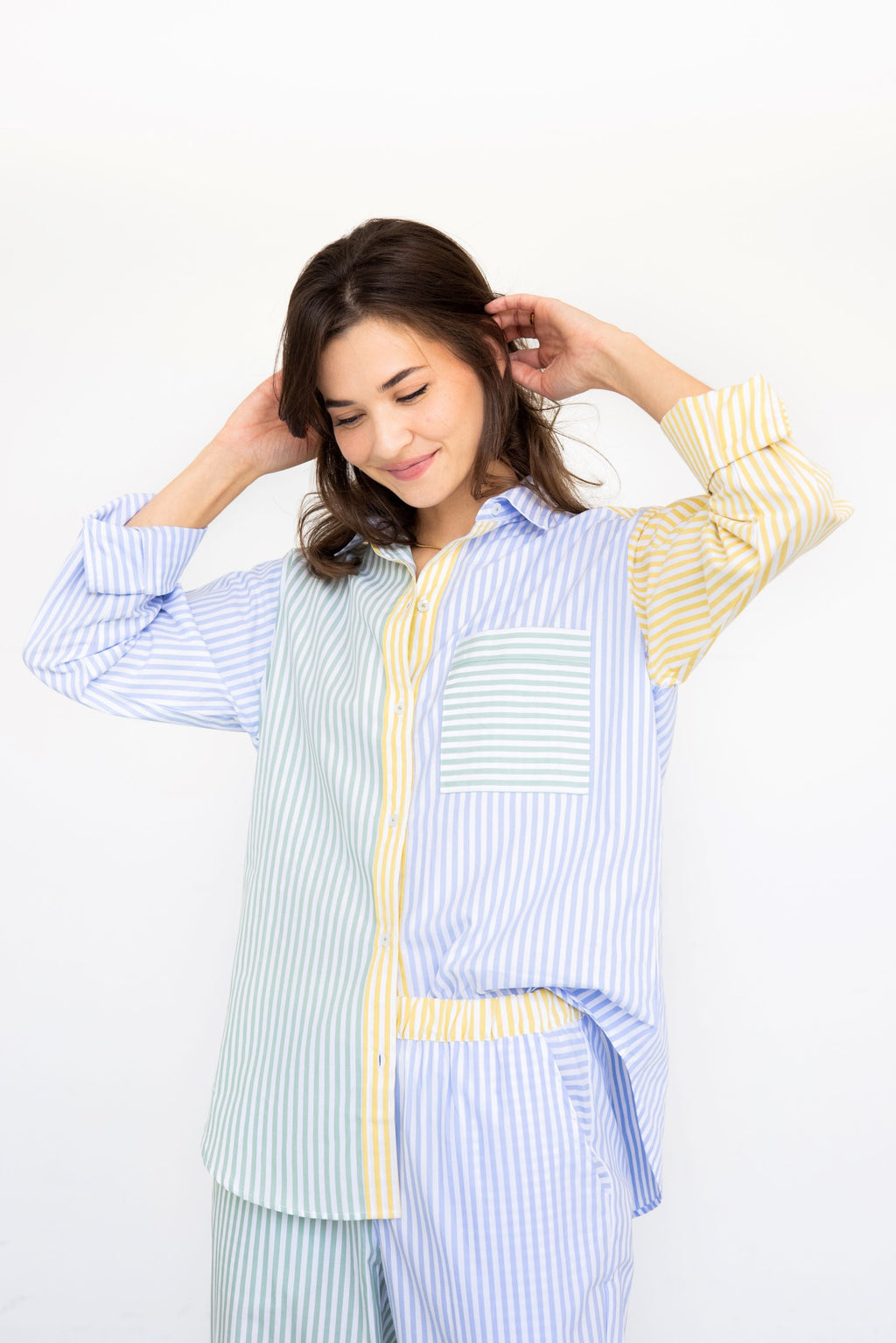 Amalfi Striped Full Length Pajama Set