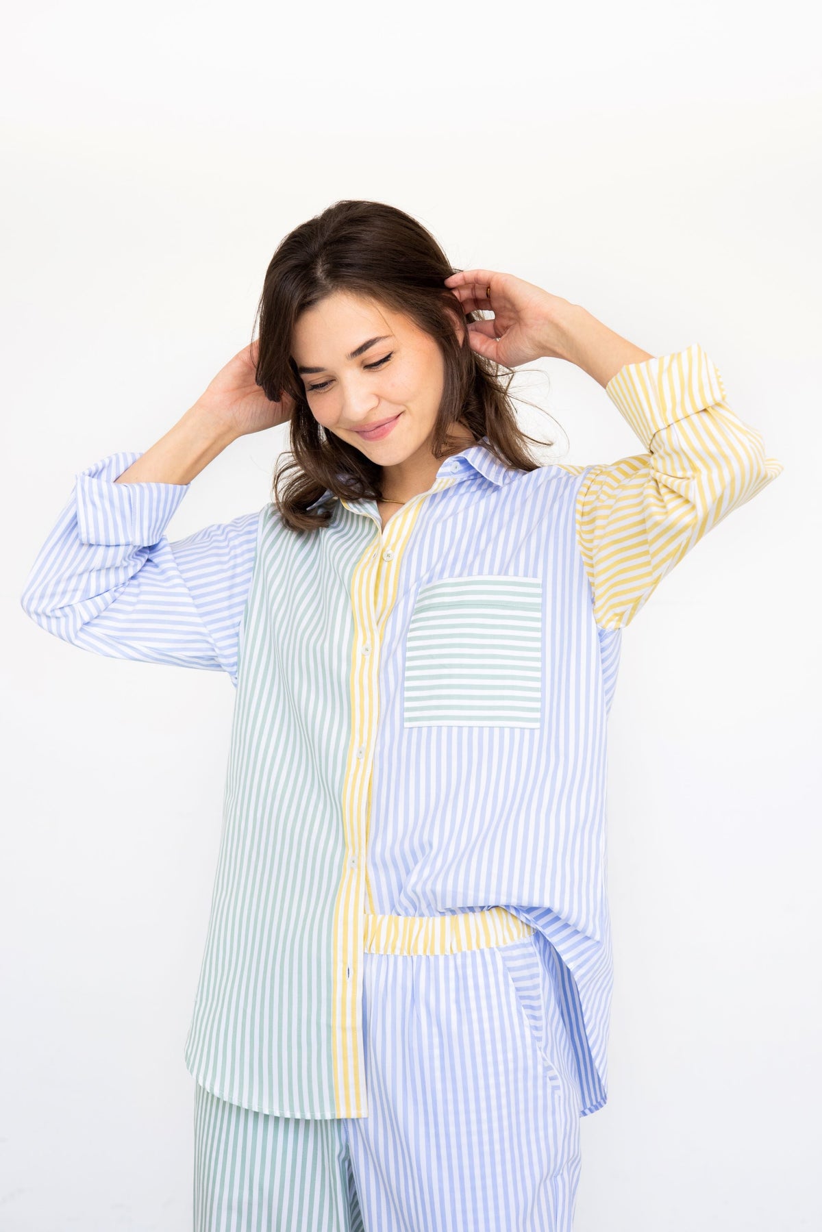 Amalfi Striped Full Length Pajama Set